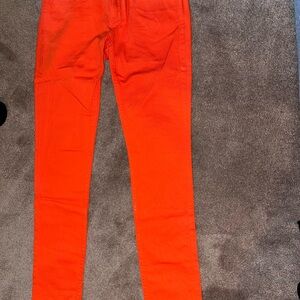 Womens Vibrant Orange super skinny jeans sz 7